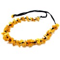 NASZYJNIK Z BURSZTYNU NIEOSZLIFOWANEGO