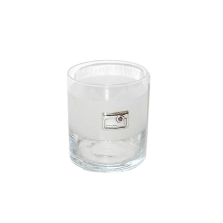 Szklanka  whisky zdobiona srebrem 925