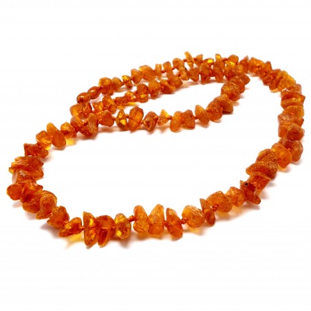 KORALE Z BURSZTYNU NIEOSZLIFOWANEGO