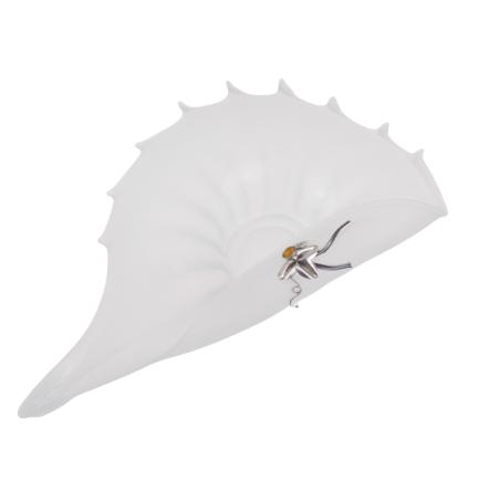 Owocarka zdobiona srebrem 925 i bursztynem