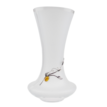 Wazon zdobiony srebrem 925 i bursztynem