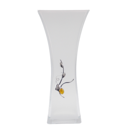 Wazon zdobiony srebrem 925 i bursztynem