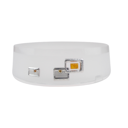 Owocarka zdobiona srebrem 925 i bursztynem