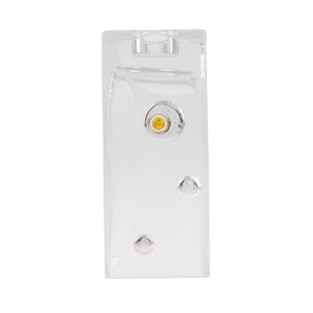 Świecznik zdobiony srebrem 925 i bursztynem