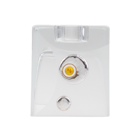 Świecznik zdobiony srebrem 925 i bursztynem