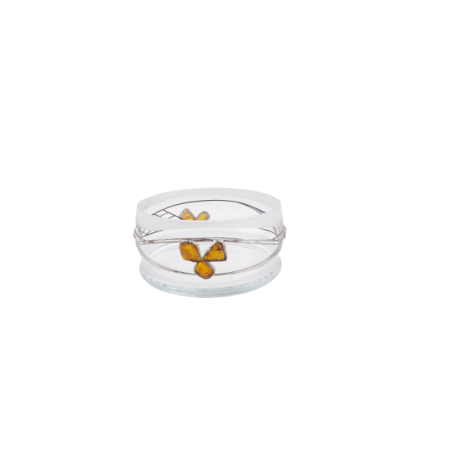 Owocarka Zdobiona Cyną I Bursztynem