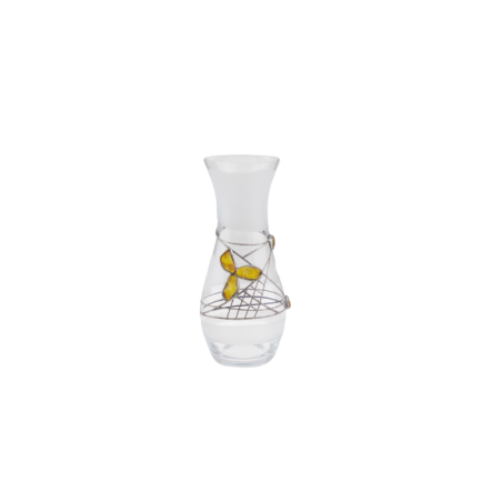 Wazon  zdobiony srebrem 925 i bursztynem