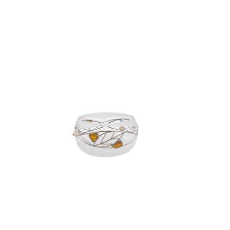 Owocarka Zdobiona Cyną I Bursztynem