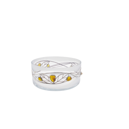 Owocarka Zdobiona Cyną I Bursztynem