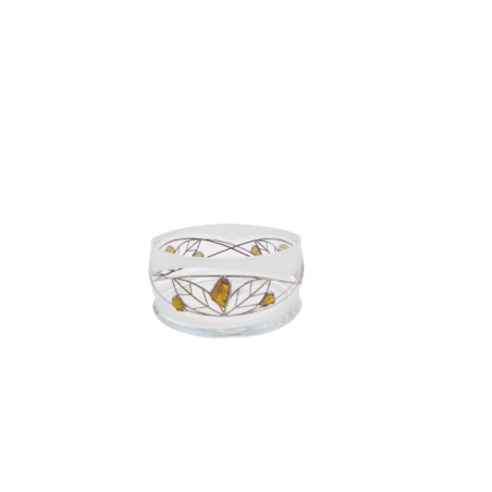 Owocarka Zdobiona Cyną I Bursztynem