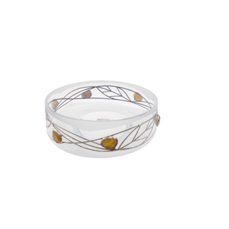 Owocarka Zdobiona Cyną I Bursztynem