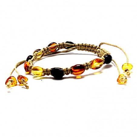 BRANSOLETKA Z BURSZTYNEM BAŁTYCKIM