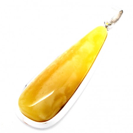 SREBRNY WISIOREK Z BURSZTYNEM