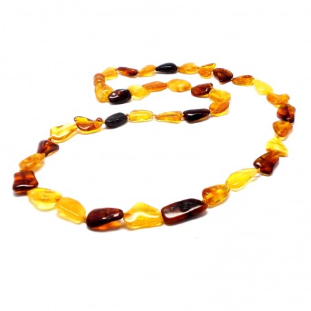 NASZYJNIK KORALE Z BURSZTYNU BAŁTYCKIEGO
