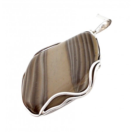 SREBRNY WISIOREK Z KRZEMIENIEM PASIASTYM