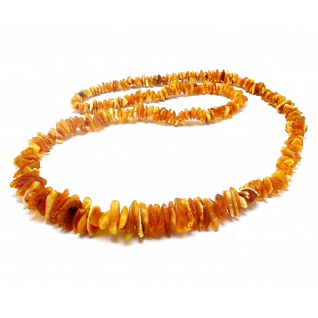 NASZYJNIK Z BURSZTYNU NIEOSZLIFOWANEGO