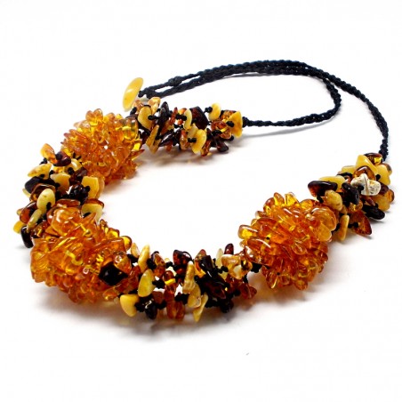 NASZYJNIK KORALE Z BURSZTYNU