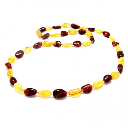 KORALE NASZYJNIK Z BURSZTYNU