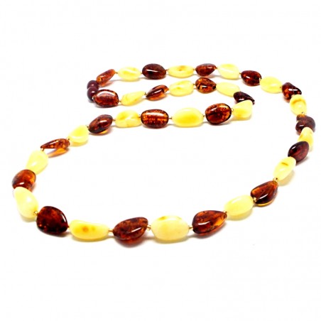 KORALE NASZYJNIK Z BURSZTYNU