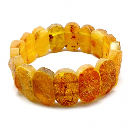 BRANSOLETKA Z BURSZTYNU NIEOSZLIFOWANEGO