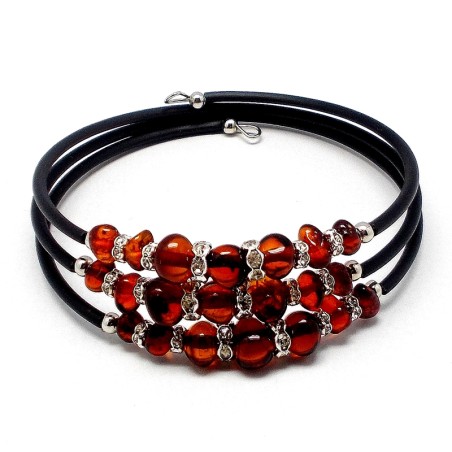 BRANSOLETKA Z BURSZTYNEM BAŁTYCKIM