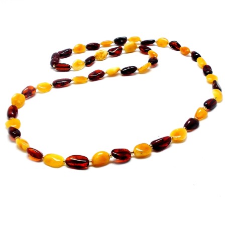 NASZYJNIK KORALE Z BURSZTYNU BAŁTYCKIEGO