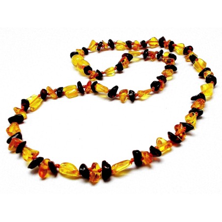 NASZYJNIK KORALE Z BURSZTYNU