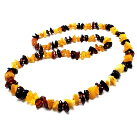 NASZYJNIK KORALE Z BURSZTYNU