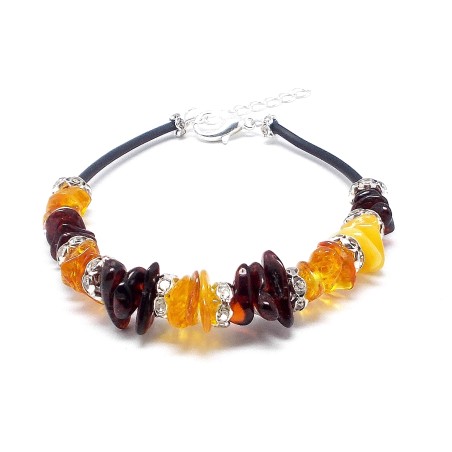 BRANSOLETKA Z BURSZTYNEM BAŁTYCKIM