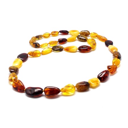 NASZYJNIK KORALE Z BURSZTYNU