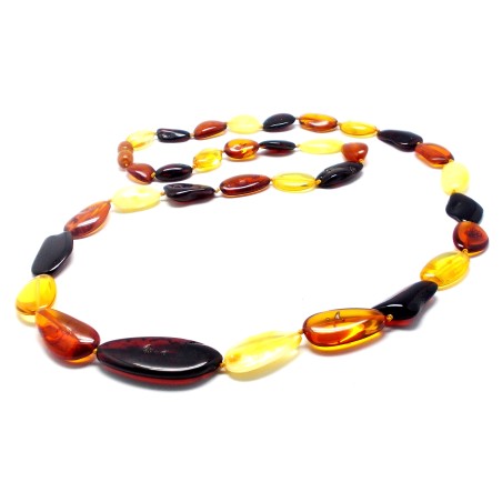 NASZYJNIK KORALE Z BURSZTYNU