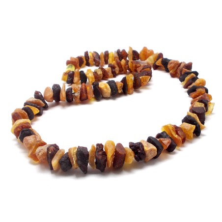 KORALE NASZYJNIK Z BURSZTYNU NIEOSZLIFOWANEGO