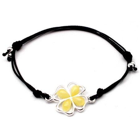 SREBRNA BRANSOLETKA Z BURSZTYNEM