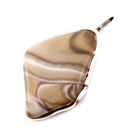 SREBRNY WISIOREK Z KRZEMIENIEM PASIASTYM