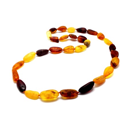 KORALE NASZYJNIK Z BURSZTYNU NIEOSZLIFOWANEGO