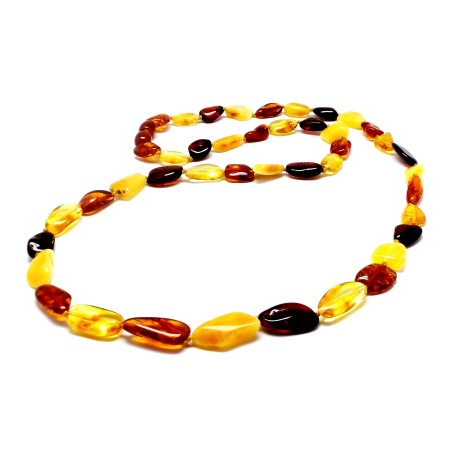 NASZYJNIK KORALE Z BURSZTYNU