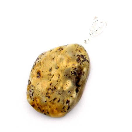 SREBRNY WISIOREK Z BURSZTYNEM BAŁTYCKIM