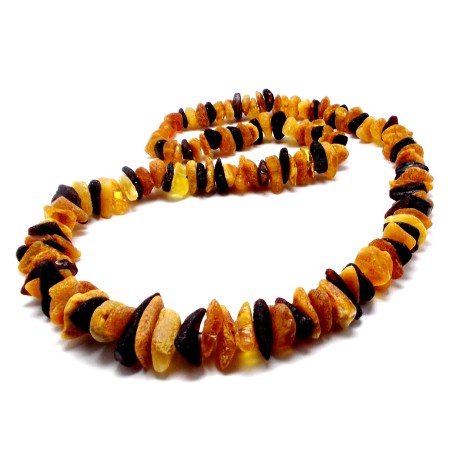 KORALE Z BURSZTYNU NIEOSZLIFOWANEGO