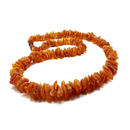 KORALE NASZYJNIK Z BURSZTYNU NIEOSZLIFOWANEGO