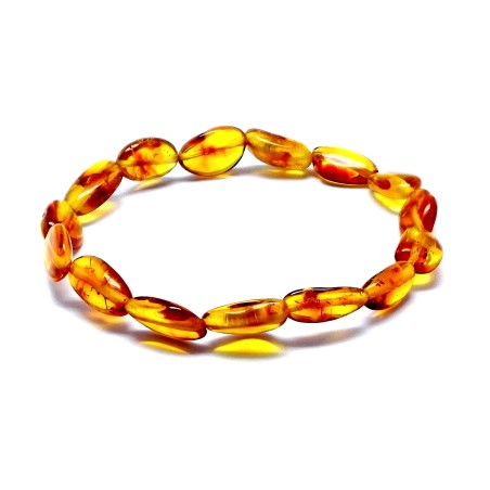BRANSOLETKA Z BURSZTYNEM BAŁTYCKIM