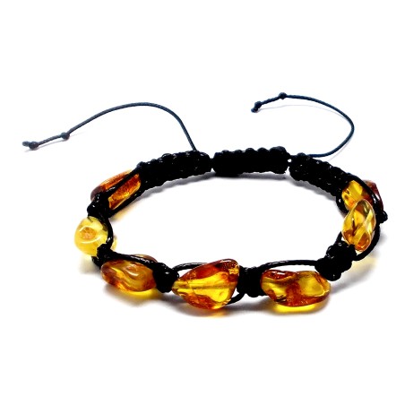 BRANSOLETKA Z BURSZTYNEM BAŁTYCKIM