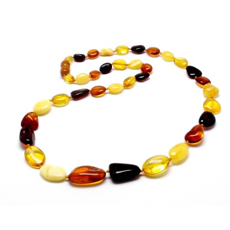 NASZYJNIK KORALE Z BURSZTYNU