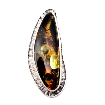 WISIOREK Z BURSZTYNEM SREBRO 925