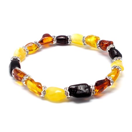 BRANSOLETKA Z BURSZTYNEM BAŁTYCKIM
