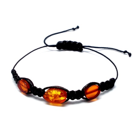 BRANSOLETKA Z BURSZTYNEM BAŁTYCKIM