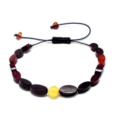 BRANSOLETKA Z BURSZTYNEM BAŁTYCKIM