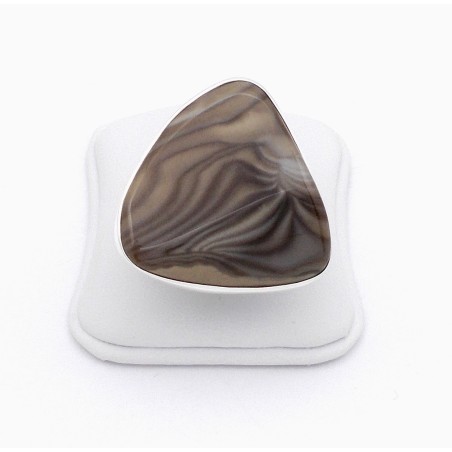 srebrna bransoletka z krzemieniem pasiastym