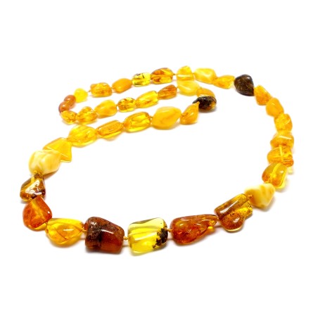 NASZYJNIK KORALE Z BURSZTYNU