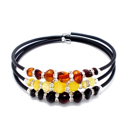 BRANSOLETKA Z BURSZTYNEM BAŁTYCKIM