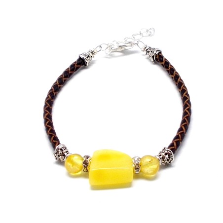 BRANSOLETKA Z BURSZTYNEM BAŁTYCKIM